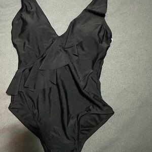 Kona Sol Black One Piece Swimsuit